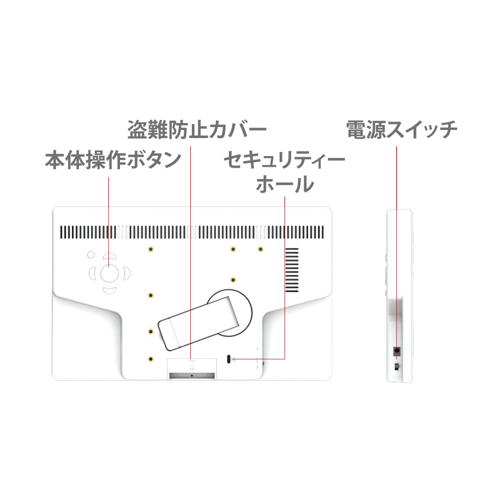 電子POP（10インチ電子POPモニター）取付金具付(約 幅255.5×高さ158mm×奥行き24.5mm ホワイト): 店舗・オフィス備品  販促エクスプレス 即納！販促資材が安くて早く届く