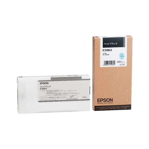 エプソン(EPSON) インクカートリッジ ICMB63 マットブラック(200ml入り マットブラック(MBK)): インク・トナー  販促エクスプレス 即納！販促資材が安くて早く届く