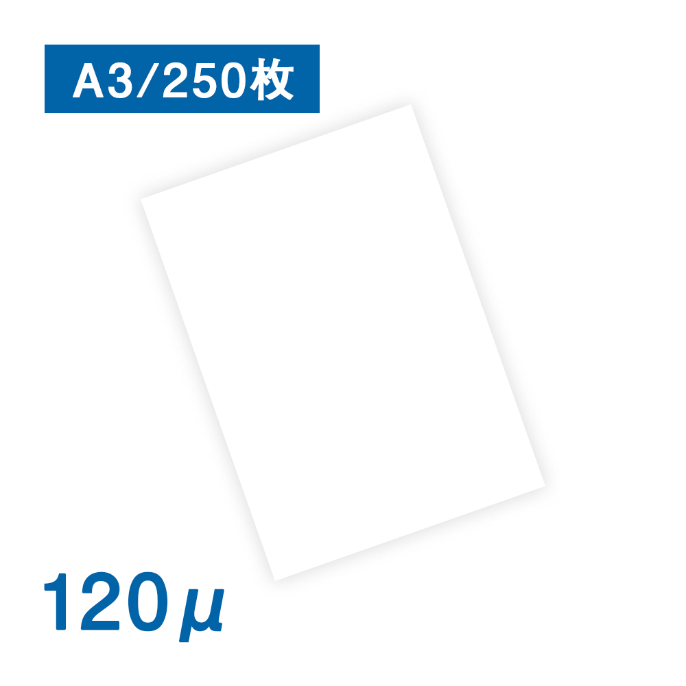 抗菌 抗ウイルス 耐水紙（パウチフリー）PETタイプ【C】 A3サイズ（120μ）250枚