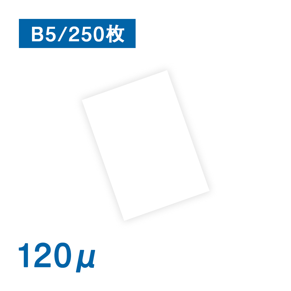 抗菌 抗ウイルス 耐水紙（パウチフリー）PETタイプ【C】 B5サイズ（120μ）250枚