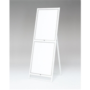 【販売終了】ポスタースタンド看板 2397W B2 フレームけんどん式 片面 上下2段 ホワイト