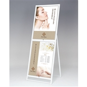 【販売終了】ポスタースタンド看板 2397W A1 フレームけんどん式 片面 上下2段 ホワイト