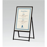 【販売終了】ポスタースタンド A型看板 2386K B2 フレームスライド式 片面 屋外対応 ブラック