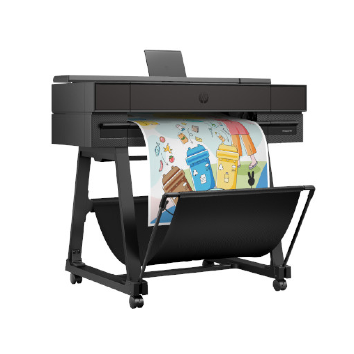 HP DesignJet T870 大判プリンター -カラーポスター印刷中